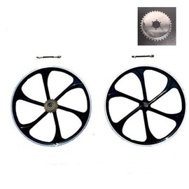 26 inch Aluminum Alloy Bicycle Mag Wheel 100 * 135mm & 22T Flywheel & 44T 6 Hole Sprocket Gas Motorized Bicycle Rim