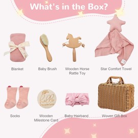 YTACREA Cuddle Blanket with Star Pink