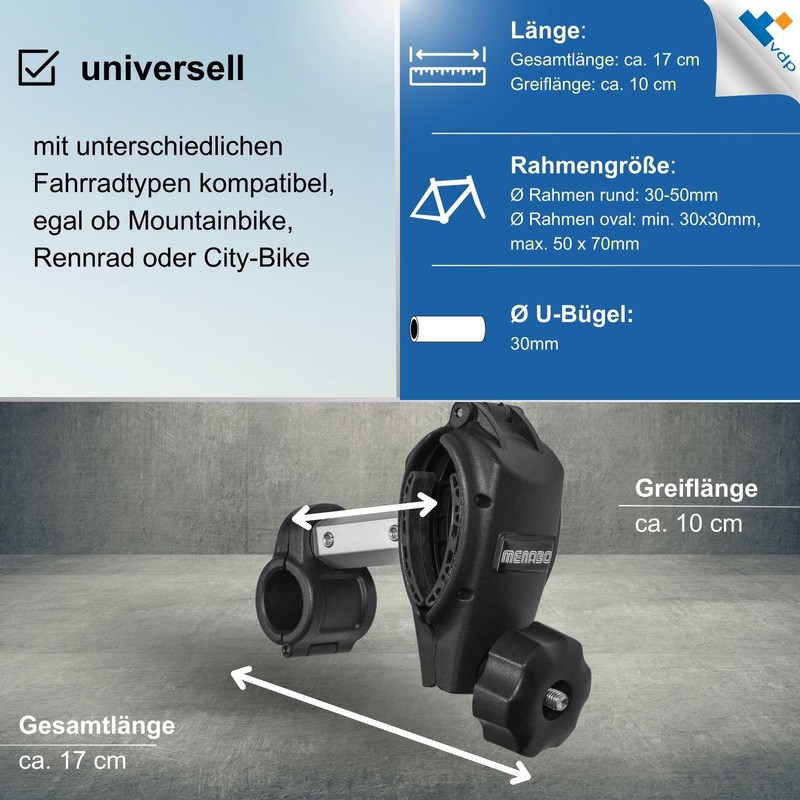 Menabo 63352 Short Universal for all standard Rear Bicycle Carrier