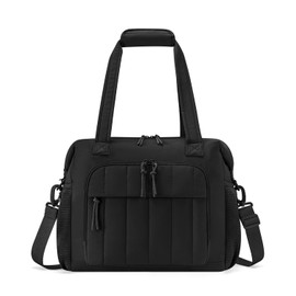 Puffer Cooler Bag 35 Cans Insulated Soft Cooler for Women Lightweight Ice Chest Leakproof & Portable Lunch Coolers for Picnic, Beach, Camping, Work, Travel, Trip (Black)