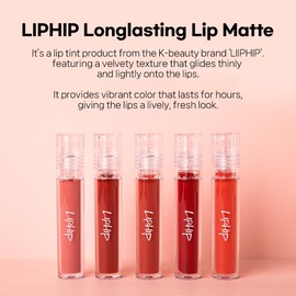 LIPHIP Matte Lip Tint #01 NUDY KISS (Nudy pink)/ Velvet, Lip Matte Liquid lipstick, Superstay Tint with a Highly pigmented Color, Long Lasting Lip Stain