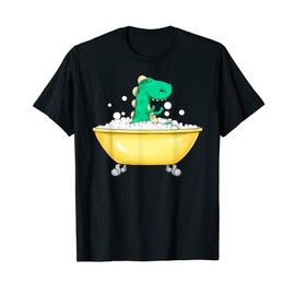 Bath Time Soap Bubbles For Kids Dinosaur Lovers Design T-Shirt
