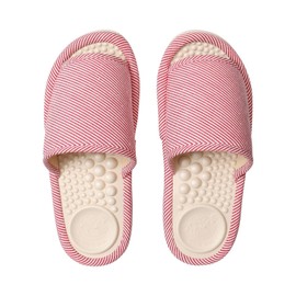 Health Slippers, Salad Bowl, Striped, Pink 8618PK