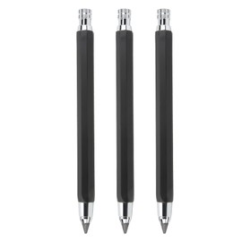 3 Pcs Mechanical Carpenter's Pencil Set 5.6mm Scribing Tool Marker Set Woodworking (Black)