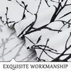 FMFUNCTEX Linen Semi Sheer Curtains for Bedroom, Black White Curtains