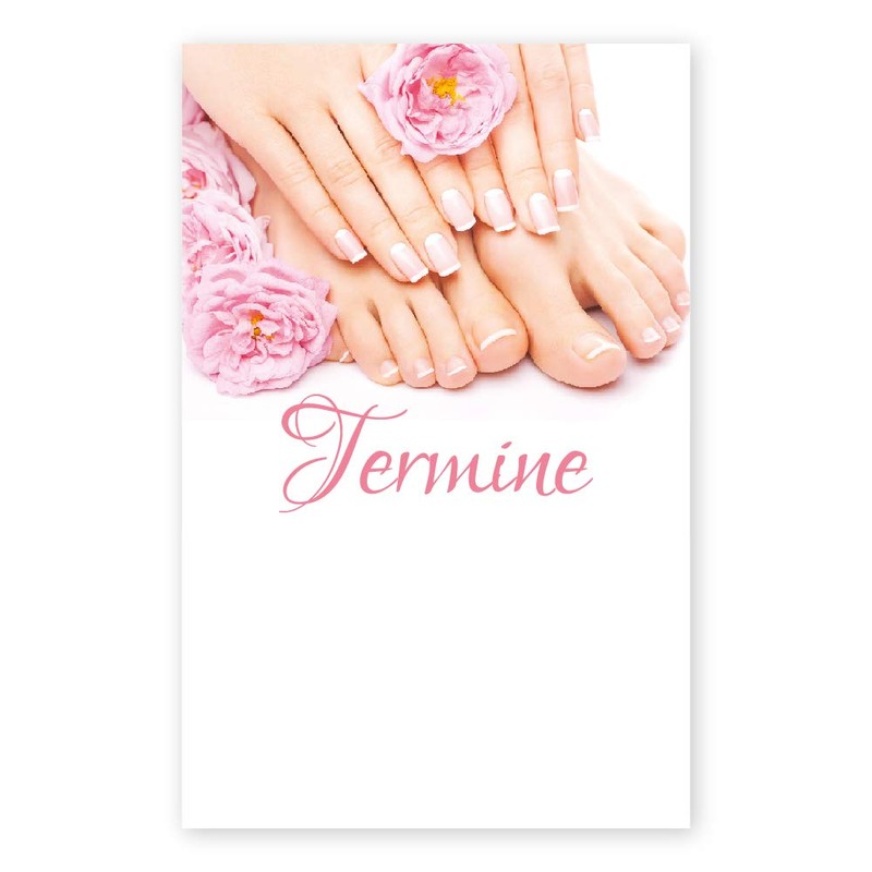 500 Foot Care Appointment Cards Manicure & Pedicure for Cosmetic