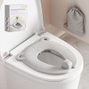 Adaptador Baño Infantil Plegable, Asiento de Inodoro Niños (Gris)