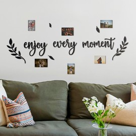 Enjoy Every Moment Metal Sign – Boho Decor, Modern Metal Artwork, Farmhouse Bedroom Accent, Inspirational Rustic Piece, Stylish Kitchen Display, Chic Home Addition, Unique Family Sign for Any Space