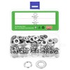 sourcing map 200Pcs M8 304 Stainless Steel Split Lock Washer