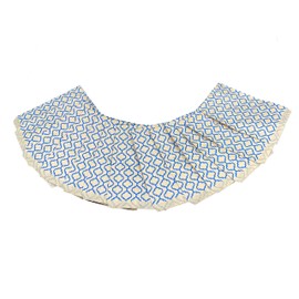 20 Qty 5" x 7" Decorative Flat Paper Gift Bags - Blue Trellis Pattern on Brown Kraft Bags - for Sales/Treats/Parties Cookies/Gifts - N'icePackaging