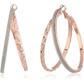 GUESS Update Glitter Paper Hoop Earrings, Large, Paper