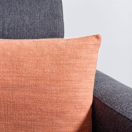 SAFAVIEH Home Collection Idalena Light Orange Cotton 18-inch Decorative Accent Insert Throw Pillow, 1'6" Square