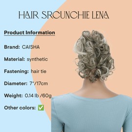 PRETTYSHOP Hairpiece Hair Scrunchie Updo Bridal Hairstyles Voluminous Curly Messy Bun Natural Blonde Streaked G25L