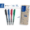 Pilot 2.0 mm V-Sign Pen Liquid Ink Tip - Black/Blue/Red/Green