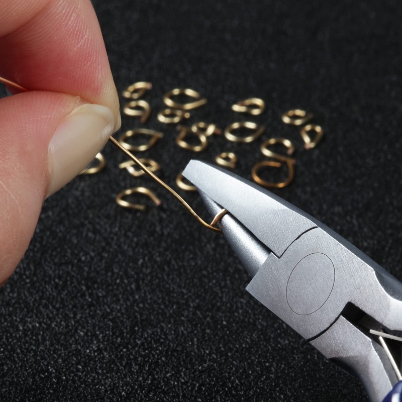 LEONTOOL Pin Bending Pliers Round Flat Nose Pliers with Grooves