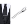 QUUPY Tie Clip Stainless Steel Simple Tie Clip Metal Necktie