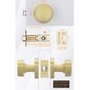 goldenwarm 2 Pack Brushed Gold Passage Door Knobs, Zinc-Alloy Brushed