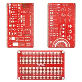 Gikfun Multifunctional PCB Ruler SMD Ruler 3inch Measuring Tool Resistor Capacitor Chip IC SMD Diode Transistor for Engineers Reference GK1024