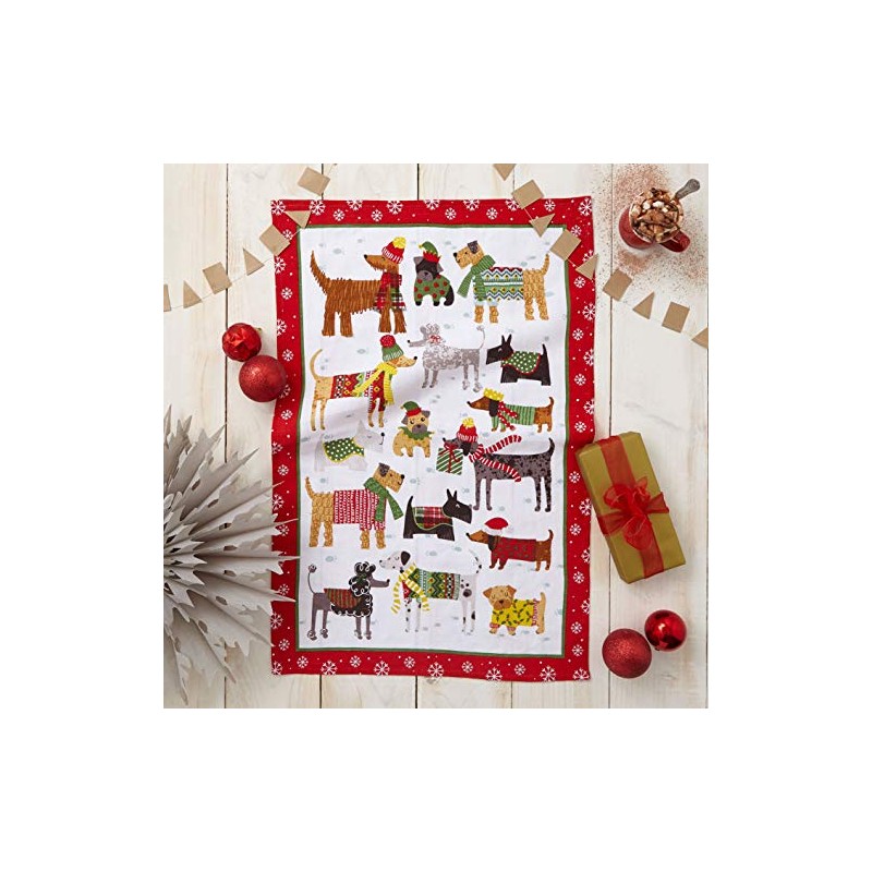 Ulster Weaver Snow Dogs Cotton Tea Towel