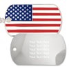 PinMart's American Flag Dog Tag - Engravable