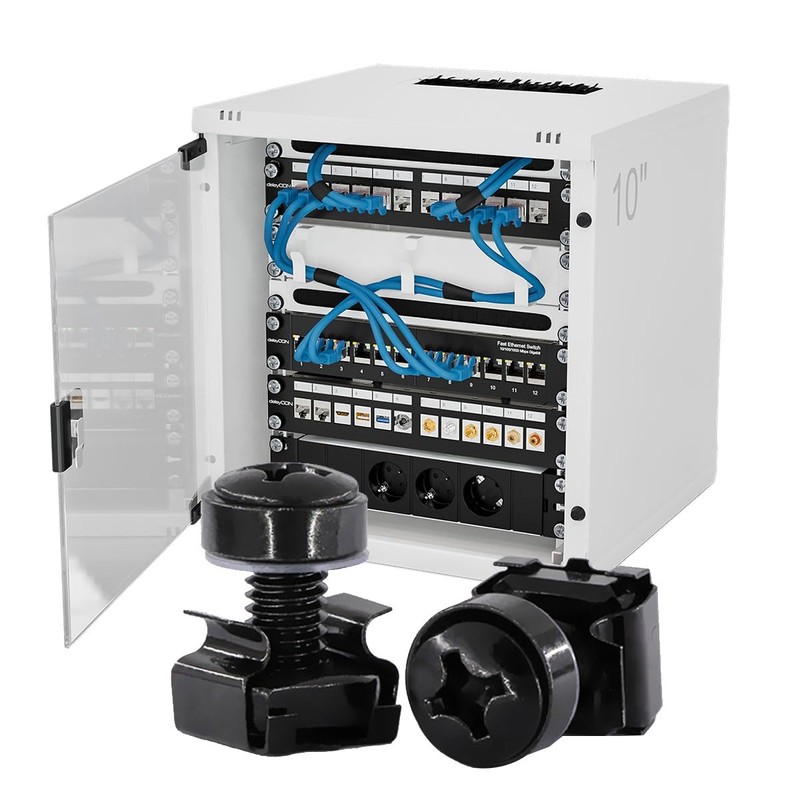 M6 Cage Nuts, Cage Nut Mounting Screws, 20 Cabinets Network