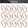 MroMax 20 Pcs Copper Flat Washers M18 Metric Round Gasket