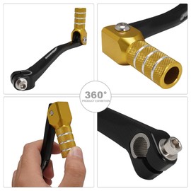 JFG RACING Motorcycle Folding Gear Shifter Shift Lever Pedal CNC Universal for RM DRZ 50cc - 125cc CRF XR KX KLX TTR PW SSR Apollo TAO TAO SDG Dirt Pit Bike Gold