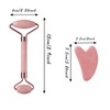 Hoshisea Jade Roller Set Rose Quartz, Gua Sha Stone, Face