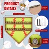 Menkxi Baseball Ring Display Case Wood Baseball Ring Holder Softball