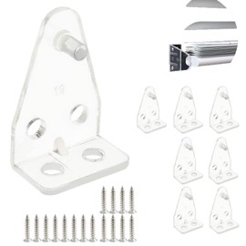Murtenze 8 Pack Hold Down Brackets, Clear Plastic Blind Brackets for 1" Blinds Bottom Rail Hold Clips Profile Blinds