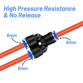 QIMEI-SHOP Pneumatic Connector Y Pneumatic Connector 6 mm Pneumatic Fittings Push In Quick Coupling Quick Connector for Air Pack of 20