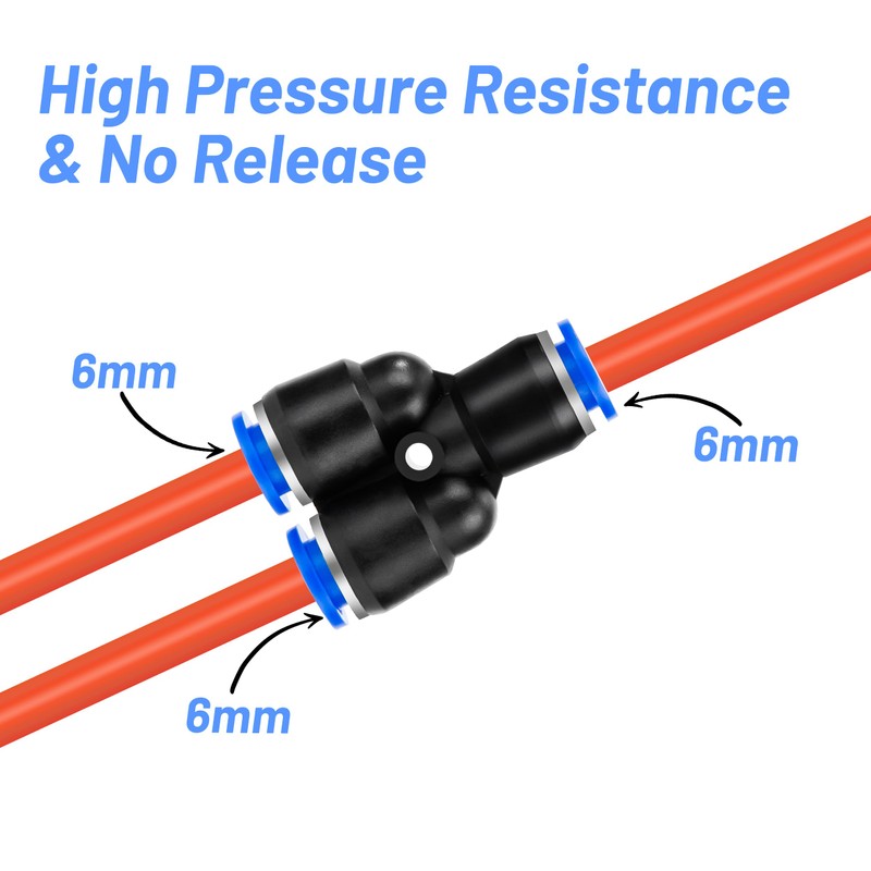 QIMEI-SHOP Pneumatic Connector Y Pneumatic Connector 6 mm Pneumatic Fittings
