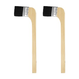 HARFINGTON Paint Brush 2Pcs 2" Brush Width Reusable Variety Angled Bend Brushes Radiator Paint for All Latex Oil Painting Furniture Walls Treatment, Black