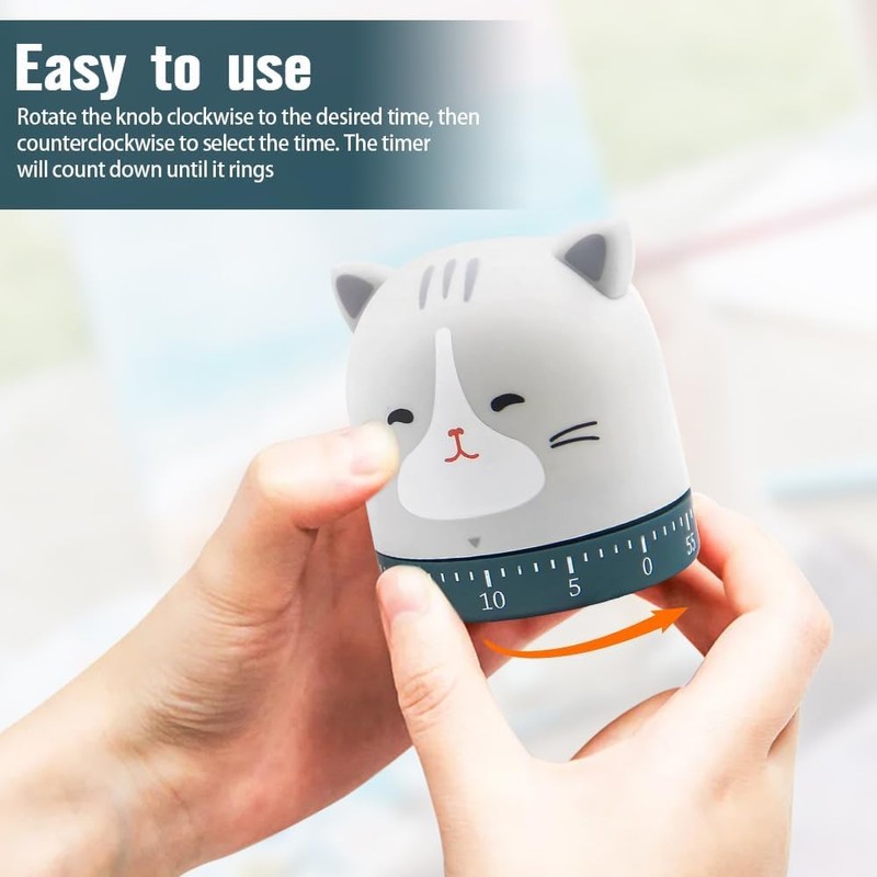 yotutun Kitchen Timer, Mechanical Egg Timer, 60 Minutes Timer for