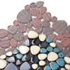Primoon Pebble Tiles 5 Sheets, Aqua Teal Blue Mosaic Tiles