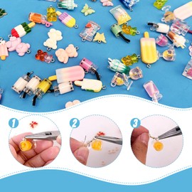 RANJIMA 245 Earrings Make Your Own Set, Bubble Tea Pendant Bear Butterfly Bracelet Jewellery Making Kit with Storage Box, Cool Things Charms Pendant, DIY Gift for Girls, Christmas Day