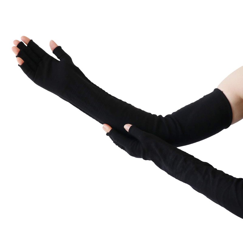 Silk Shop SO4380 Finger Cut Arm Cover, Long, UV Protection