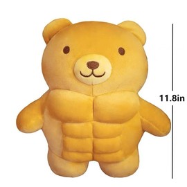 Arkdorz Muscle Teddy Bear Plush Toy,Kawaii Muscle Bear Stuffed Animal Soft Stuffed Bear for Kids Boys Girls