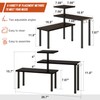 GHWIE Corner Shelf Organizer, 3 Tier Bamboo Kitchen Countertop Rack