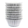 Eoonfirst Light Gray Foil Cupcake Case Liners Baking Muffin Paper