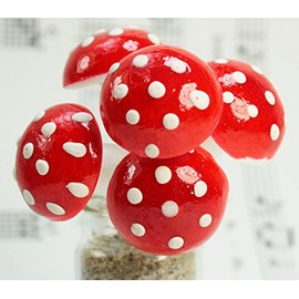 Meyer las importaciones – Grande de Algodón de hilado de hongos – conjunto de 10 – Rojo (218 – 0114) maravilloso mundo de hilado de algodón hongos.