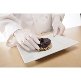 Tronex- Latex Disposable Gloves, Powder-Free, Textured, Food Safe, White, Large (Box of 100)