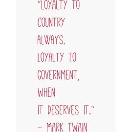 Politics Quote by Mark Twain - Sticker Graphic - Political Funny Bumper Sticker for Cars Windows Trucks