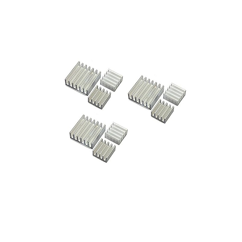 Aihasd Set of 3 Aluminium Heatsinks in Various Sizes for