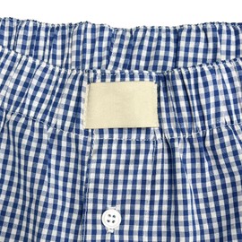 Women's Y2K Lounge Shorts Cute Soft Low Waist Plaid Print Pajama Bottoms Boxer Shorts Sleepwear(Dark Blue,M)