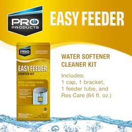 Res Care Easy Feeder Starter Kit – Complete Softener Cleaning System - Dispenses Res Care Liquid Water Softener Cleaner – Feeds Continuously - Restores Resin Capacity