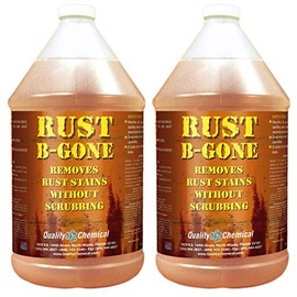 Quality Chemical Rust-B-Gone - Rust Stain Remover, Ready-to-use, for Removing Rust from Concrete, Brick, Stucco, Iron and Ferrous-Based Metals-2 Gallon case