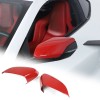 carcartrim-2022 Red ABS Side Mirror Cover Cap For C8 Corvette