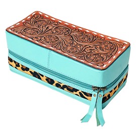 American Darling Jewelry Box Hand Tooled Genuine Leather Women Bag Western Handbag Purse