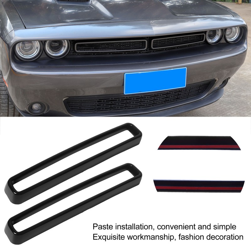Car Front Grille Trim Bright Black UV Protection Coating Replacement